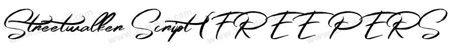 Streetwalker Script (FREE PERSONAL USE)字体转换